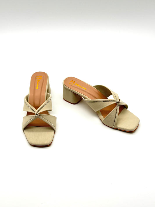 Twist Strap Block Heels
