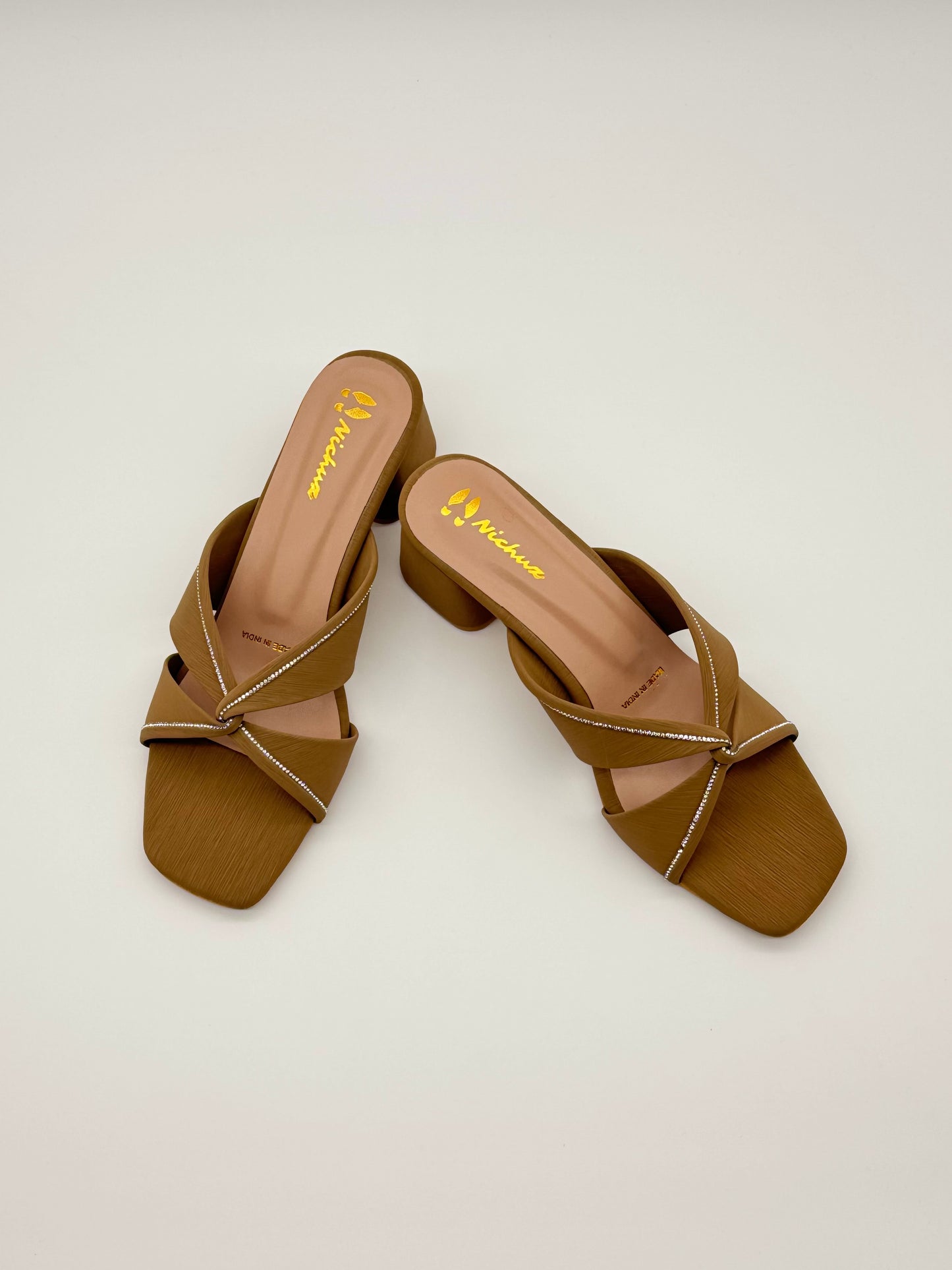 Twist Strap Block Heels
