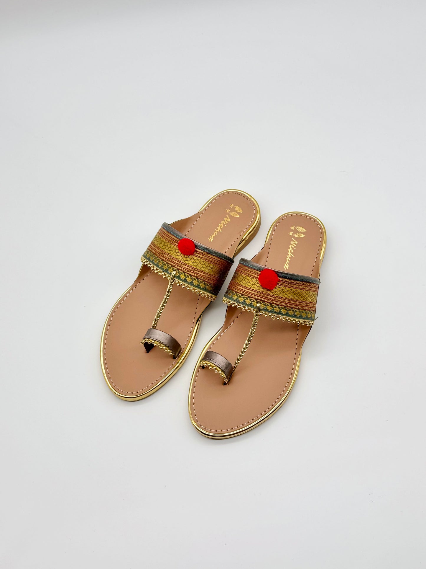 Traditional Kolhapuri-Inspired Ethnic Flats
