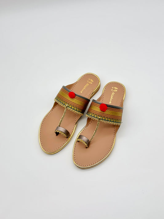 Traditional Kolhapuri-Inspired Ethnic Flats