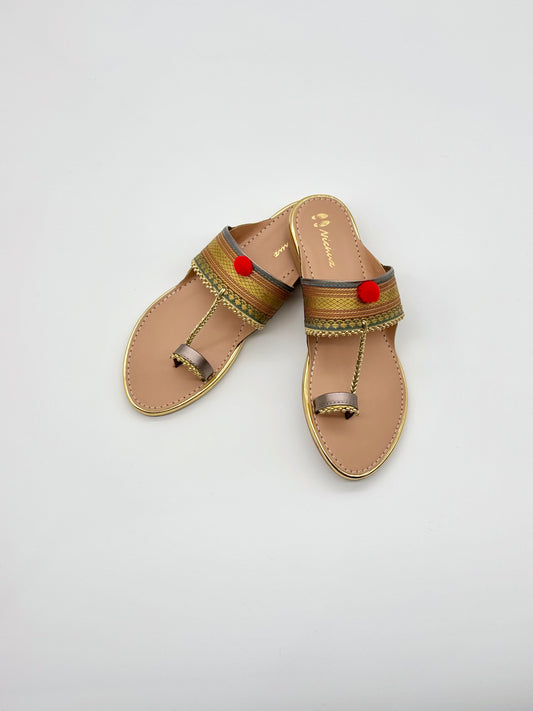 Traditional Kolhapuri-Inspired Ethnic Flats